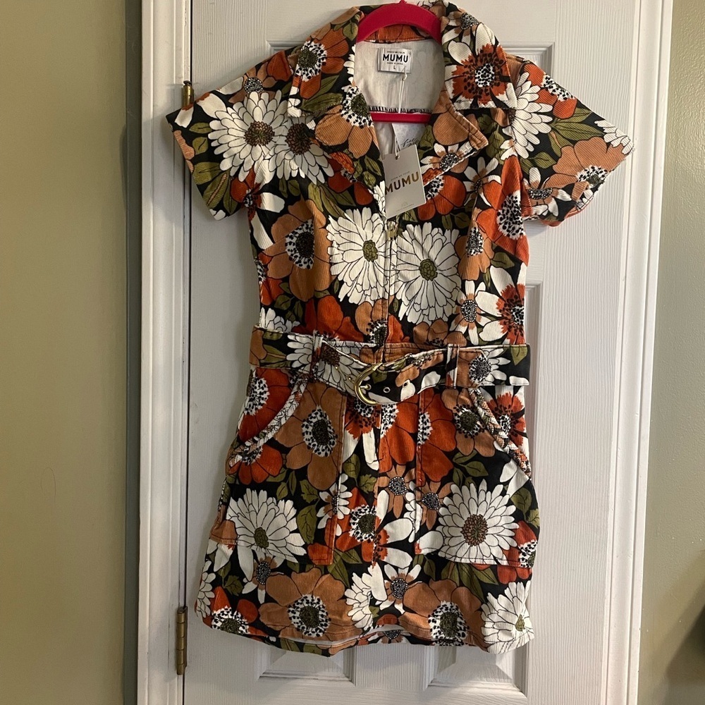 Show Me Your Mumu Outlaw Dress Large Color: Hutton Floral Corduroy NWT - Picture 4 of 6